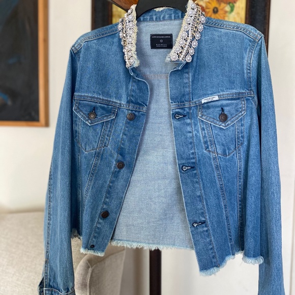 Forte Dei Marmi Couture Embellished Denim Jacket (S) - Picture 2 of 6